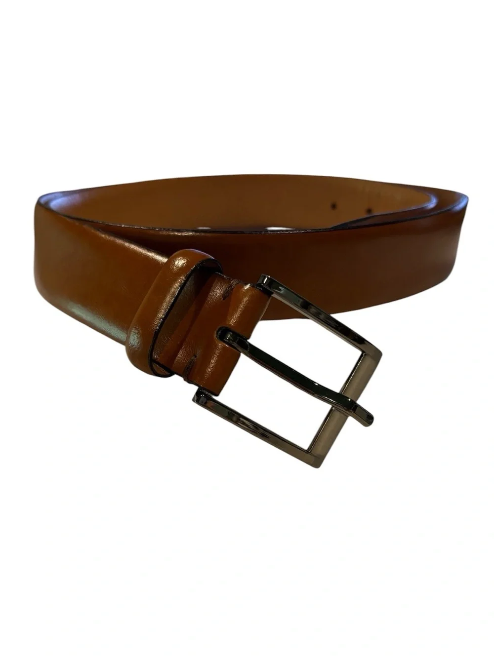 Trafalgar - Cameron Men's Leather Dress Belt. Size 42. 35 mm. Tan Cognac